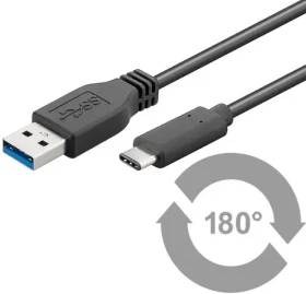 MicroConnect USB3.1 C (M) - USB3.0 A (M) 1m čierna (USB3.1CA1)