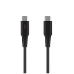 FIXED Krátky nabíjací a dátový Liquid silicone kábel s konektormi USB-C/USB-C a podporou PD 0.3m USB 2.0 60W čierny (FIXDLS-CC03-BK)