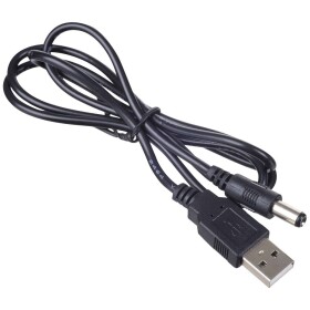 Akyga Nabíjací kábel USB DC zástrčka 5,5 mm 0.80 m čierna AK-DC-04; AK-DC-04