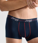 Pánske boxerky Štart Hipster C2P box - BLUE - DARK COMBINATION - tm.modrá-vínová M008 - SLOGGI BLUE 5