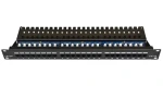 Lexi-net Patch panel 24p čierny / Patch panel / Cat.5e / 24 portov / 1U / Horný zárez KRONE (PATCHP24PHZ)