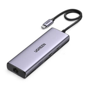 Ugreen CM511 USB Hub 5v1 USB-C sivá / 3x USB 3.2 Gen 1 / 1x HDMI 2.0 / 1x čítačka SD TF / 1x USB-C (PD) (15596)