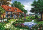 ART PUZZLE 4551 Puzzle Záhrada s labuťami