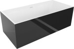 MEXEN/S - Nita voľne stojaca vaňa 170 x 80, biela/čierna, sifón a prepad biela 52091708075-20