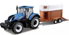 Bburago Farm Traktor New Holland s vlečkou pre kone