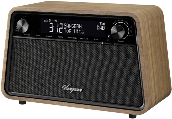 Sangean Sangean WR-201D table radio, Bluetooth, vintage walnut wood