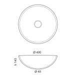 SAPHO - MURANO WENGE sklenené umývadlo na dosku, priemer 40cm, meď/strieborná AL5318-66