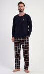 Pánske dlhé pyžamo Alfréd tmavě modrá XXL