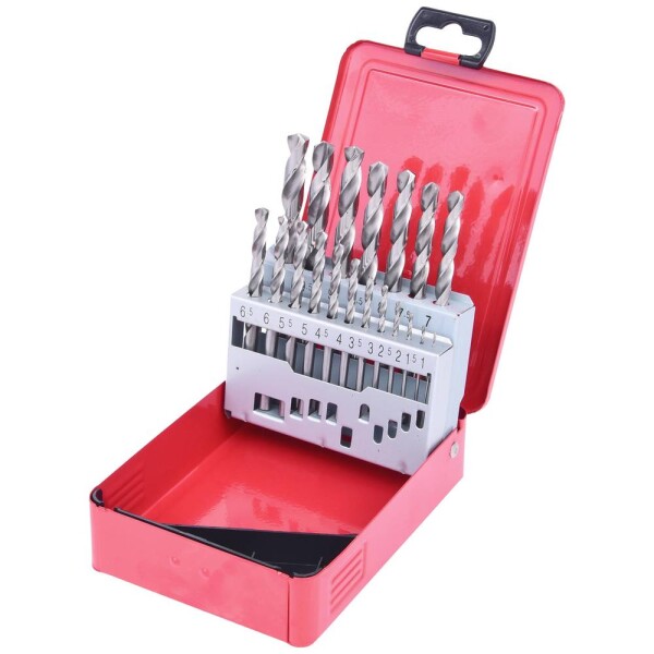 KS Tools 3302610 HSS-G sada špirálových vrtákov do kovu, 1 mm, 1.5 mm, 2 mm, 2.5 mm, 3 mm, 3.5 mm, 4 mm, 4.5 mm, 5 mm, 5.5 mm, 6 mm, 6.5 mm, 7 mm, 7.5 mm, 8; 3302610