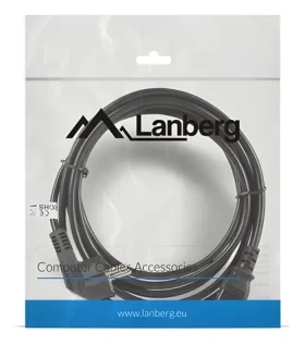 Lanberg CA-C13C-11CC-0030-BK čierna / Napájací kábel / 230V / 3 m / C13 pravouhlý / CEE7/7 (CA-C13C-11CC-0030-BK)