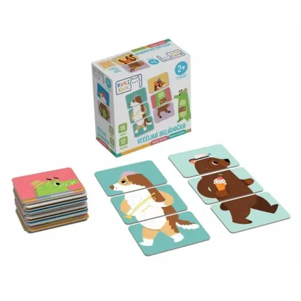 KukiKuk 80003 Veééliká skladačka Veselé zvieratká