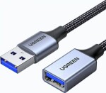 Ugreen Predlžovací kábel opletený USB-A 3.0 (M) - USB-A 3.0 (F) 1m čierna (6957303814954)