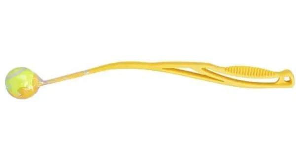 HUHUBAMBOO Hádzacia hračka s tenisákom 68 cm žltá / Aport a preťahovanie (356956)