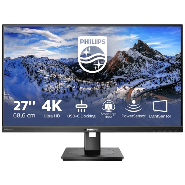 Philips Monitore 279P1/00 LCD monitor 68.6 cm (27 palca) En.trieda 2021 G (A - G) 3840 x 2160 Pixel 4K 4 ms HDMI ™, USB-A, DisplayPort, DVI IPS LCD; 279P1/00