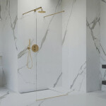 Sprchová zástena Walk-in 140 cm SAT vo farbe profilu zlatá SATBWI140ZAVZ SATBWI140ZAVZ