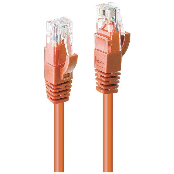 LINDY 48113 RJ45 sieťové káble, prepojovacie káble CAT 6 U/UTP 15.00 m oranžová pozlátené kontakty 1 ks; 48113