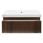 Kúpeľňová skrinka s umývadlom SAT Evolution 98x30x44,8 cm orech mat SATEVO100NAU1 SATEVO100NAU1