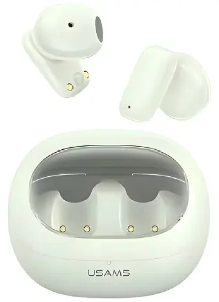 USAMS TD22 zelená / Bezdrôtové slúchadlá do uší / Bluetooth 5.3 / 30 mAh + 230 mAh (BHUTD04)