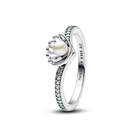 Pandora Strieborný prsteň Lastúra princeznej Ariel Disney 193654C01 58 mm