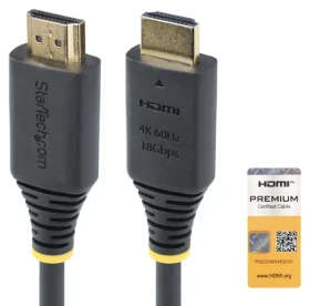 StarTech Premium HDMI čierna / Kábel / 3 m / 4K 60Hz / HDR10 / ARC (HDMI2-CABLE-4K60-3M)