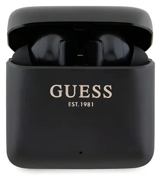 Guess Printed Logo TWS čierna / Bezdrôtové slúchadlá / Dokovacia stanica / Do uší (GUTWSSU20ALEGK)