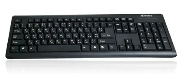 Vakoss TK-204UK čierna / drôtová klávesnica / USB / 1.4m / Cyrilice RU (TK-204UK)