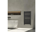 CERANO - Kúpeľňový radiátor Marco - bočné pripojenie - 816W - čierna matná - 1125x550 mm LIV-WP-10-55