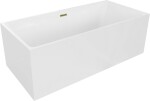 MEXEN/S - Nita vaňa voľne stojaca 170 x 80, biela, sifón a prepad zlatá 52091708000-50