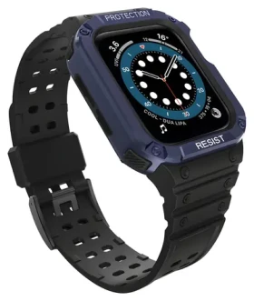 Hurtel Armored Case Apple Watch 38/40/41 mm čierna, modrá / Ochranný kryt