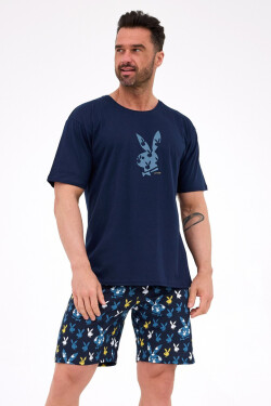 PÁNSKE PYŽAMO KR 326/318 ZAJAČIKOVIA granát XL