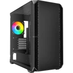 Sharkoon MK2 RGB čierna / Micro ATX / 2x USB 3.2 / 1x USB-C / 2x 120mm / bez zdroja / priehľadná bočnica (4044951041725)