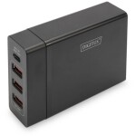 Digitus DA-10195 DA-10195 USB nabíjačka do zásuvky (230 V) Výstupný prúd (max.) 10200 mA 4 x USB-C®, USB A USB Power Delivery (USB-PD); DA-10195