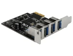 DeLock / Radič USB 3.0 / 4X USB Typ-A / PCIe 2.0 / Low Profile (90304)