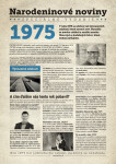 Narodeninové noviny 1975 s vlastným textom a fotografiou, S textom