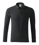 Pánska polokošeľa Pique Polo LS ebony gray XL