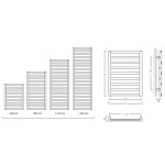 Instalprojekt - Kúpeľňový radiátor POPPY zlatá farba - Farba - Zlatá, Odporúčaná vykurovacia tyč - 400 W, Rozmer A - 40 cm, Rozmer C - 100 cm, Skutočný rozmer radiátora - 400 x 990 mm, Typ pripojenia - Klasické (na rozstup) (RADPPY40108