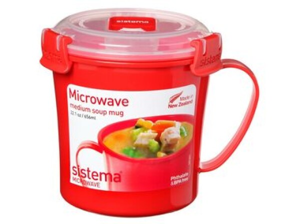 Sistema Microwave Hrnček na polievku 656 ml červená (9414202011077)