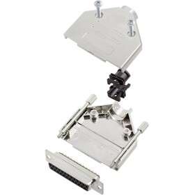 TRU COMPONENTS TCDTPKM25DMSK 7709268 sada D-SUB zásuvková lišta 180 ° Pólov: 25 spájkovaný 1 ks; 7709268