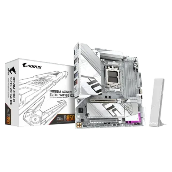 GIGABYTE B850 AORUS ELITE WIFI6E ICE / B850 / 4X DDR5 / 1x 2.5 GLAN / Wi-Fi 6E / mATX (B850M A ELITE WF6E ICE)
