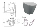 CERSANIT - WC MISA CITY OVAL NEW CLEANON K35-025