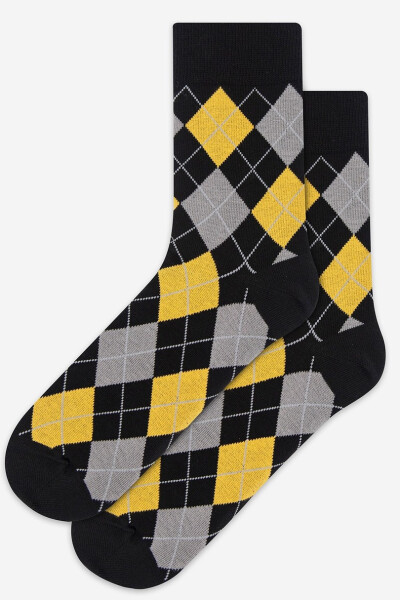 "CASUAL- Vzorované ponožky, pánske" zelená 39/41