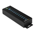 StarTech USB 3.0 Hub 10 portov / USB hub / Kovový / DIN lišta / Napájací adaptér / Ochrana proti prepätiu (HB30A10AME)