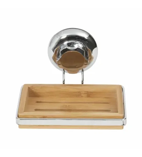 Compactor Bestlock SPA Bamboo Držiak na mydlo bez vŕtania chróm (RAN5806)