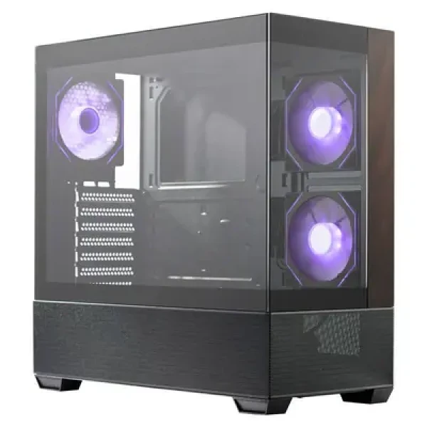 Cooler Master Elite 690 Wood čierna / ATX / 2x USB-A 3.0 / 1x USB-C 3.2 / 3x 120mm ARGB / bez zdroja / priehľadná bočnica (E690-KHNN-S00)