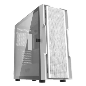 DarkFlash DK431 MESH biela / E-ATX / bez ventilátorov / 3x USB-A / priehľadná bočnica / bez zdroja (DK431 MESH WHITE WIT)