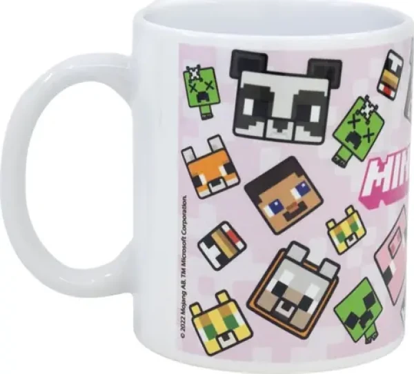 STOR Hrnček keramický 325ml Minecraft ružový (99134)