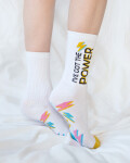 Banana Socks Ponožky Classic I've got the Power White 42-46