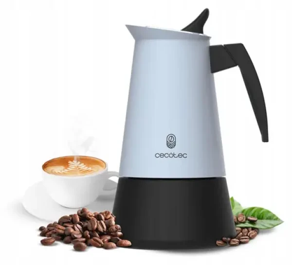 Cecotec Piccolina 600 svetlo modrá/čierna / Moka kanvička / 300 ml / 6 šálok (109)