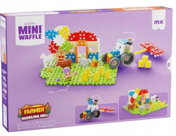 MARIOINEX Stavebnica Waffle Farmer Veterný mlyn