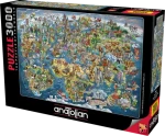 ANATOLIAN Puzzle Úžasná mapa sveta